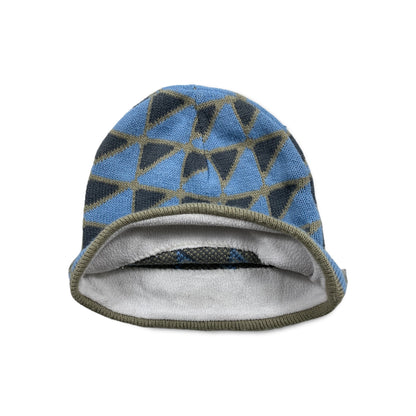 Nike Beanie Hat Knit Geometric Print Logo Apres Ski