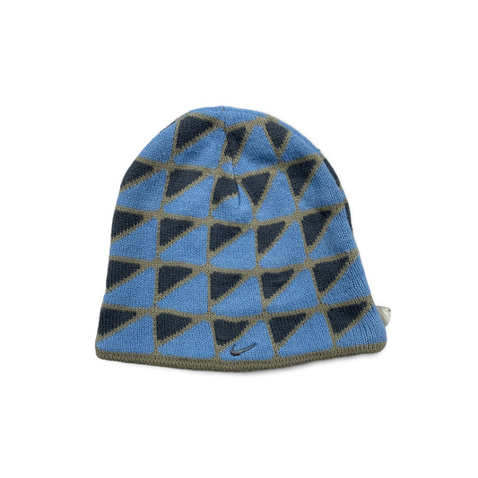 Nike Beanie Hat Knit Geometric Print Logo Apres Ski