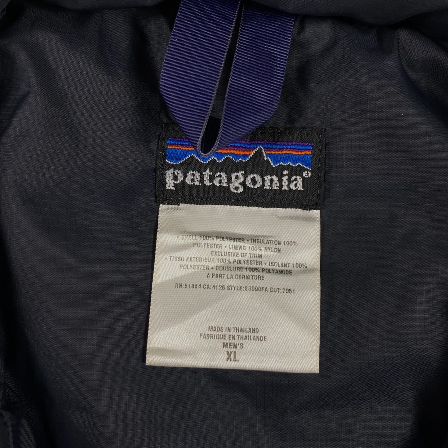 00s Patagonia Puff Ball Jacket Navy X-Large