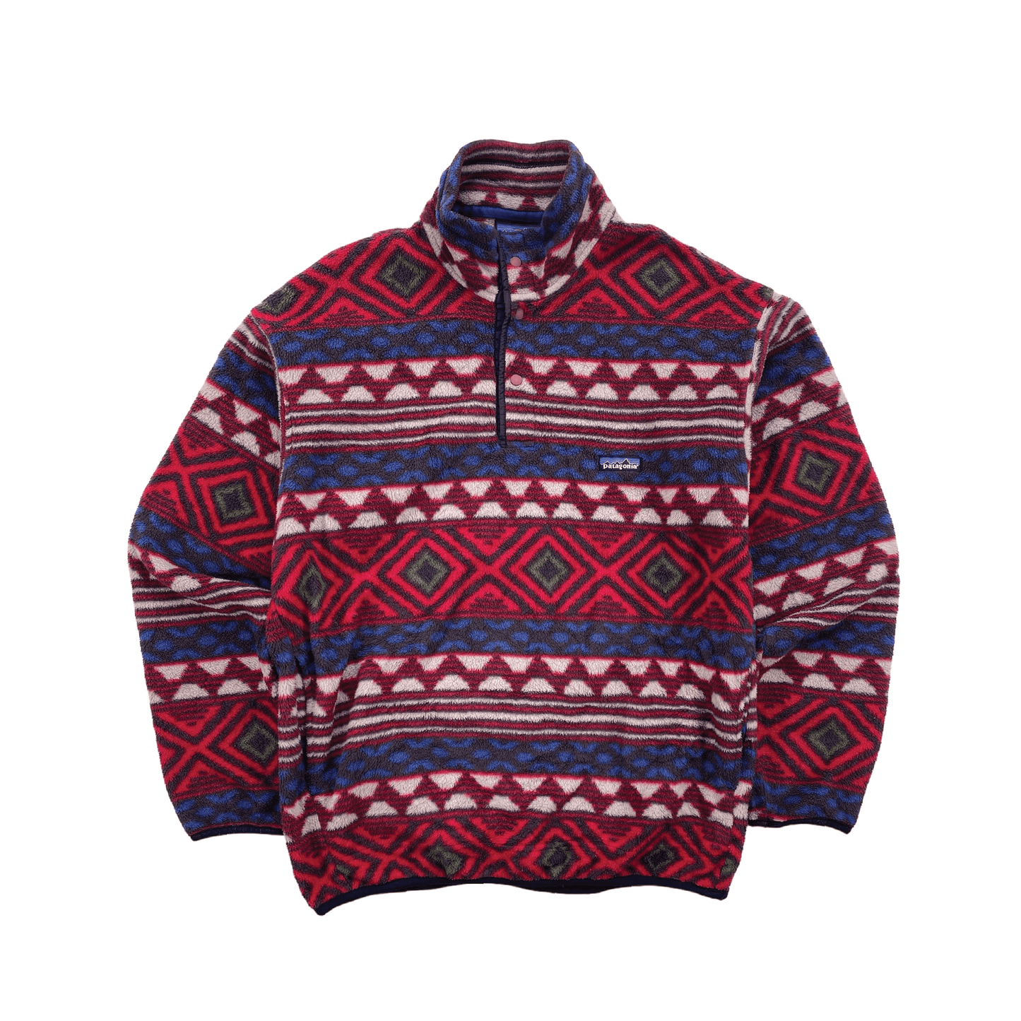 Vintage Patagonia  Printed Synchilla Snap-T,Saltillo Burnt Chili 90’s