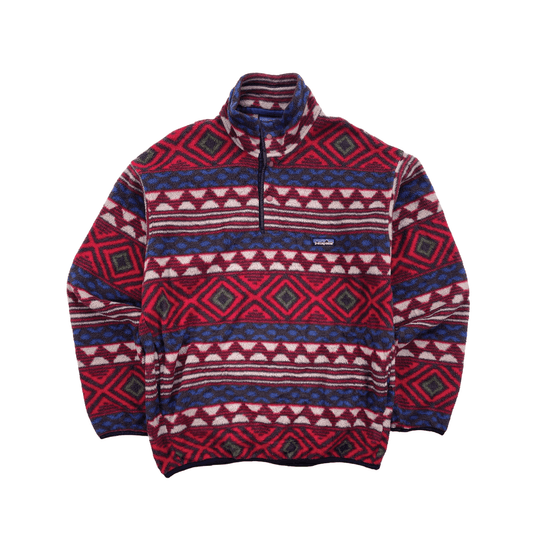 Vintage Patagonia  Printed Synchilla Snap-T,Saltillo Burnt Chili 90’s