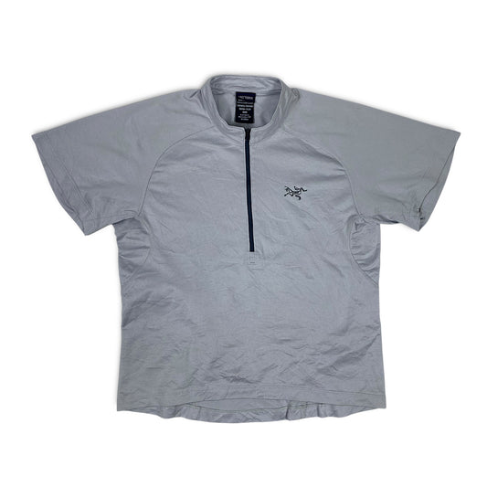 Arcteryx Womens Gray Athletic Short Sleeve Half-Zip Pullover