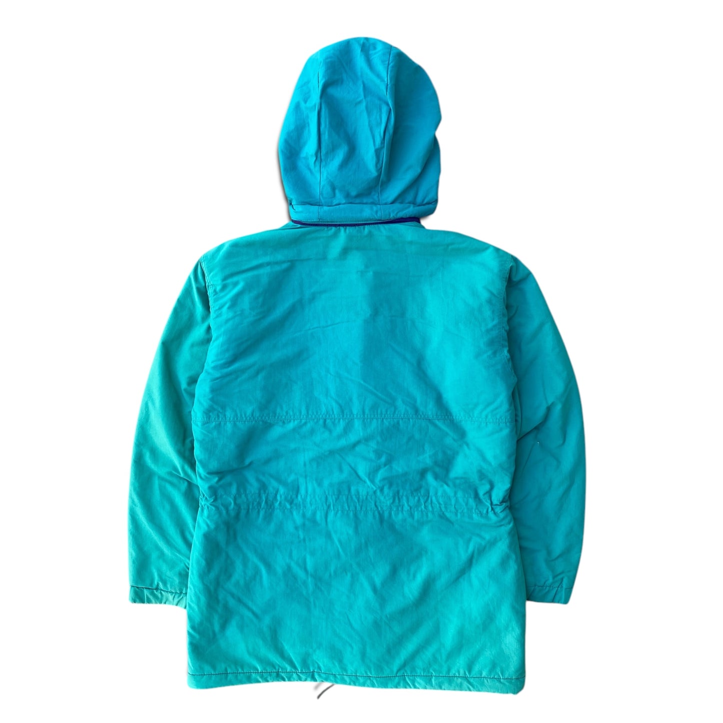 80s Patagonia Turquoise Blue Nylon Insulated Parka Coat