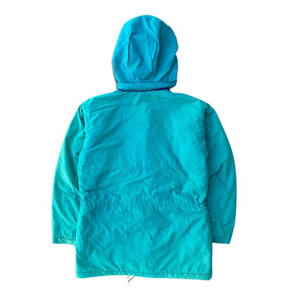 80s Patagonia Turquoise Blue Nylon Insulated Parka Coat