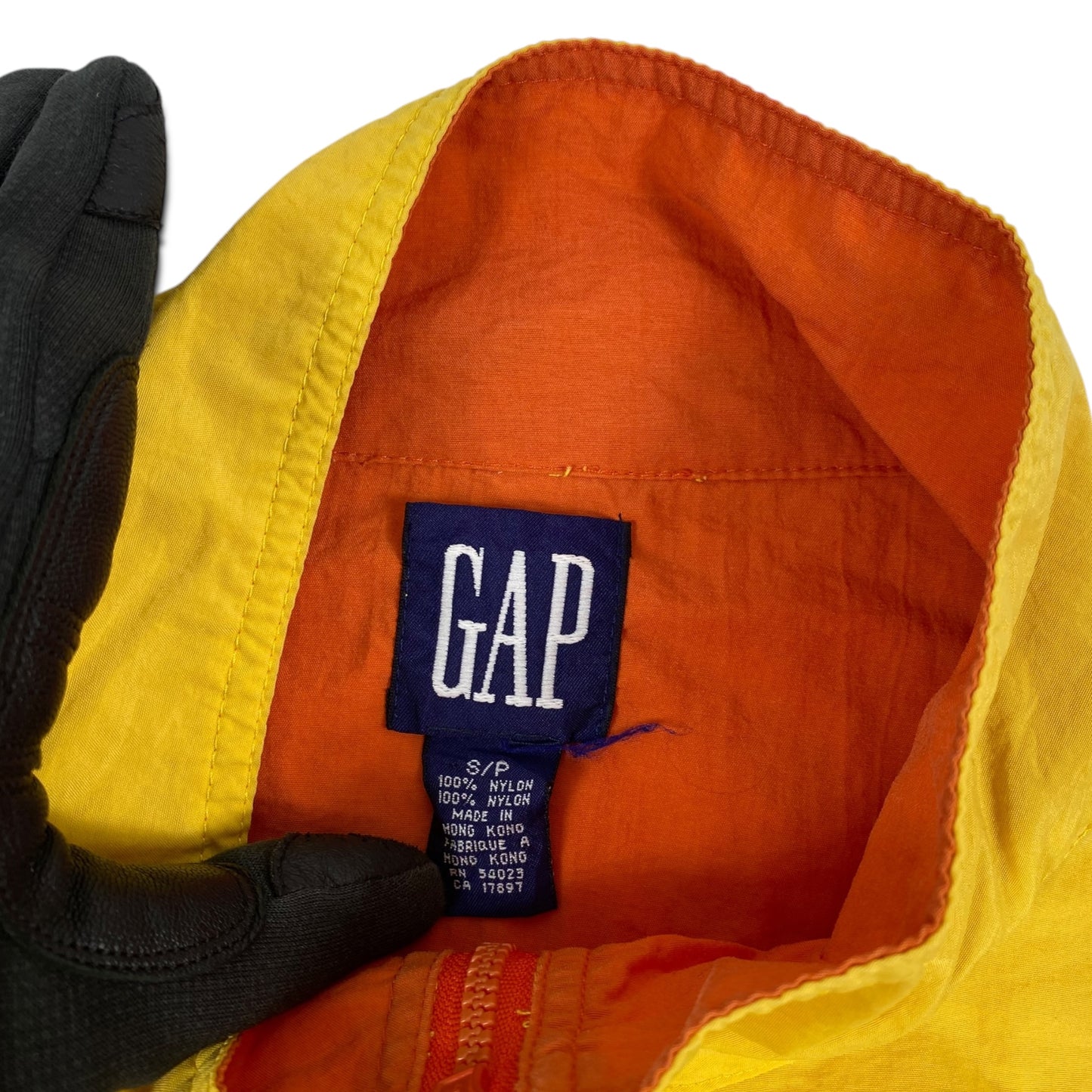 Vintage 90s Gap Yellow Windbreaker Pullover Jacket