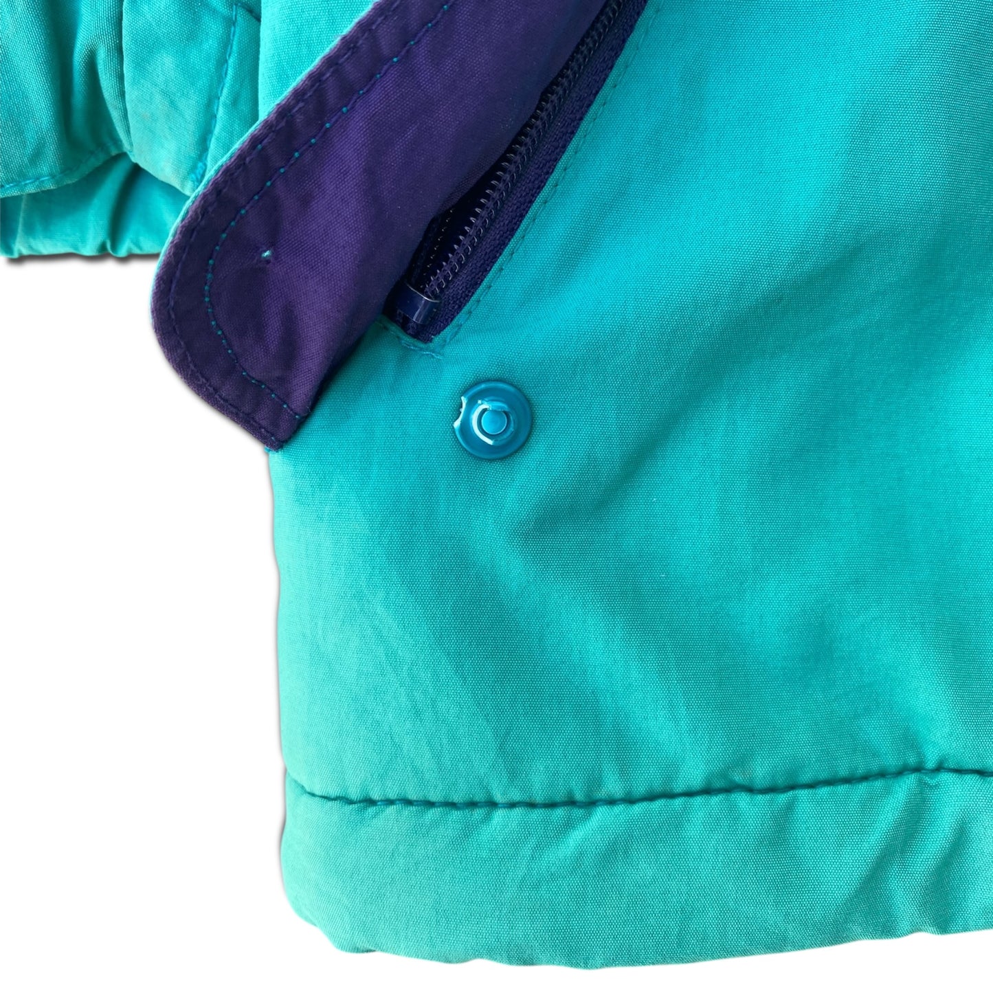 80s Patagonia Turquoise Blue Nylon Insulated Parka Coat