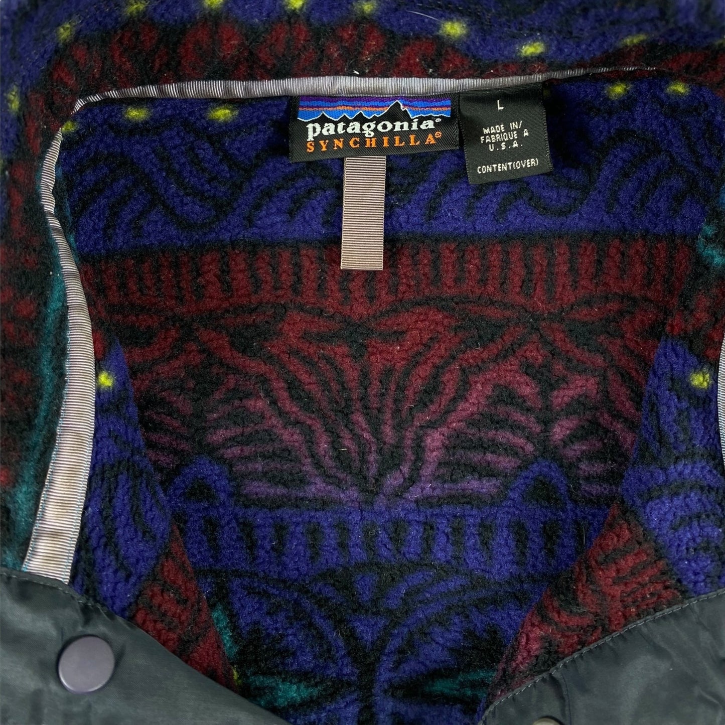 Patagonia Printed Synchilla Snap-T Tradewinds Jacket 90’s