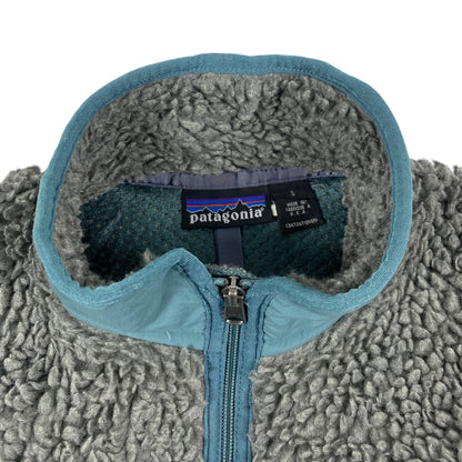 1990's Patagonia Grey Deep Pile Fleece - Small