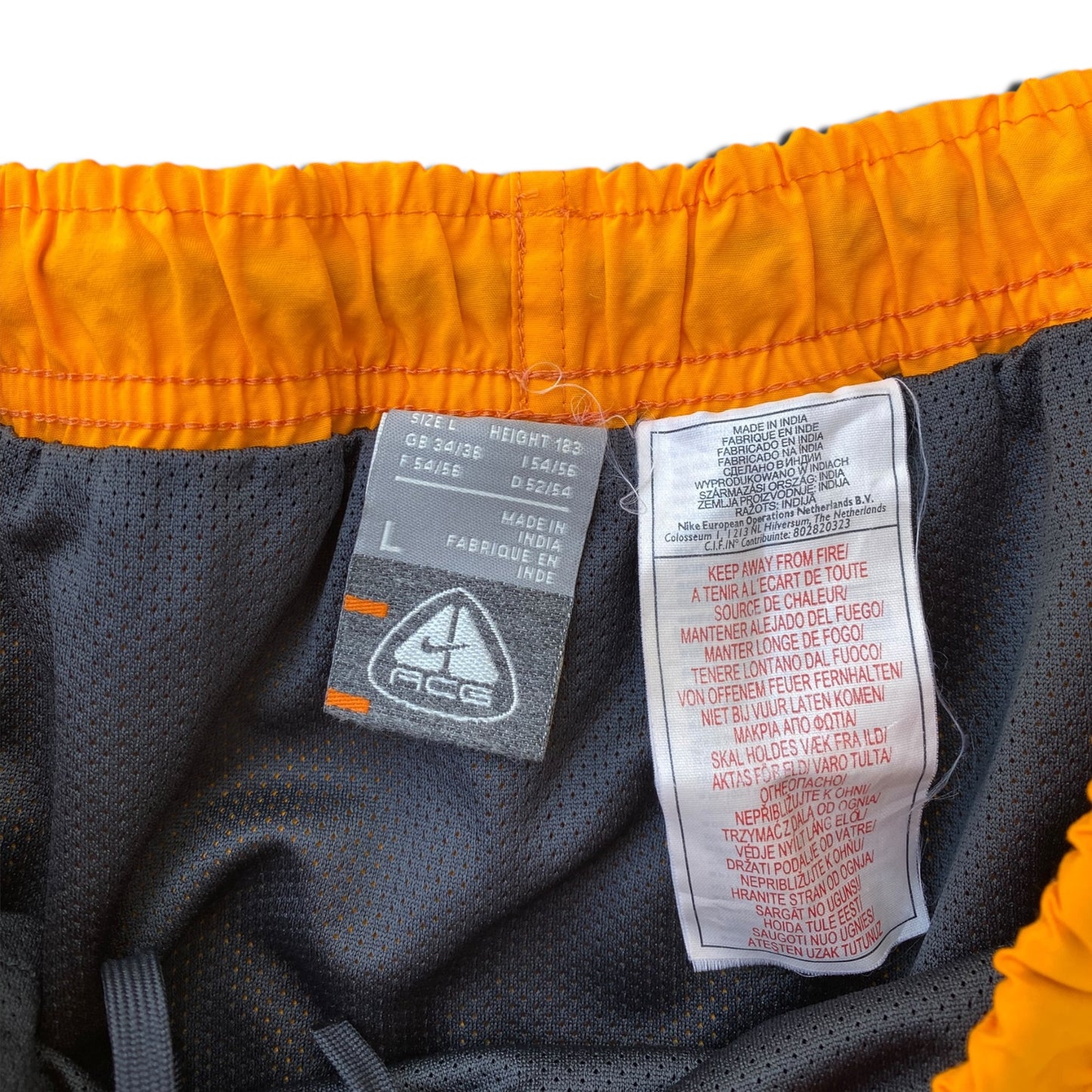 Nike ACG Lined Orange Training Shorts