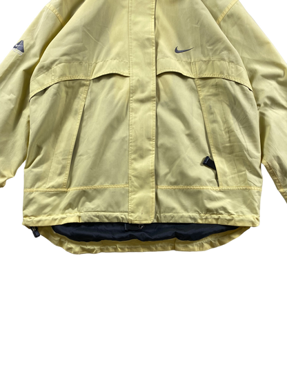 Vintage 90s Nike ACG All Conditions Gear Jacket rainproof Yellow cream